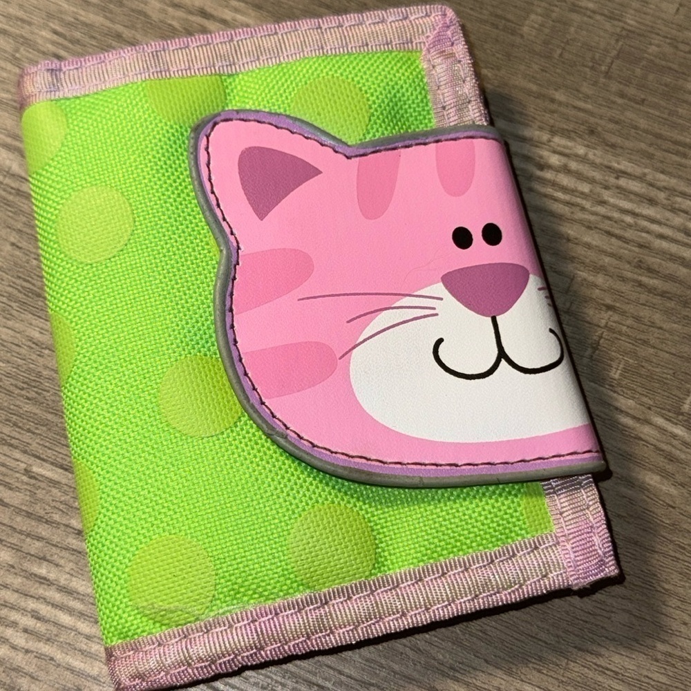 Stephen Joseph pink cat wallet